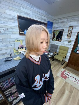 ラッコのおひるね ブリーチありハイトーンミルクティー