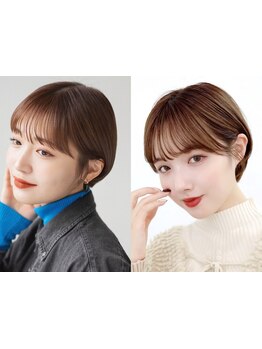 【カット+ケアカラーリタッチ+シルクTR￥7900】【カット+うる艶ケアカラーリタッチ￥6400】【吾妻】