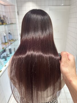 ロンドルーチェ 心斎橋(Lond luce) ダークアッシュ/ミディアムレイヤーカット［髪質改善/縮毛矯正］