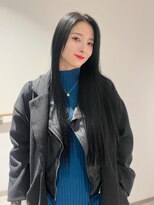 ミンクスオーバー(MINX OVER)&nbsp;ブルーブラック/縮毛矯正/前髪カット/顔まわりカット/髪質改善