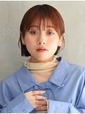 20代30代ミニボブココアブラウン小顔美肌ストレート丸み