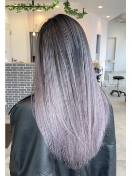 シェリー(Che'ri) バレイヤージュ/ペールラベンダー/レイヤーカット/ブリーチ/和田