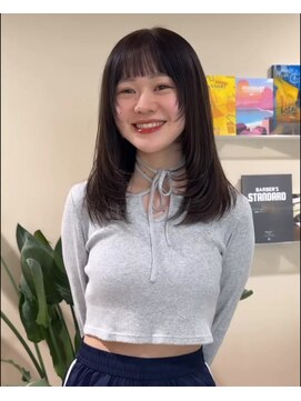 アッシュ 横浜瀬谷店(Ash) 【韓国っぽかわいい】顔まわりレイヤーで甘さと抜け感をプラス