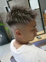 メッツ 原宿(METS) MEN‘S /ツイストピンパーマ×ハイライト/短髪/フェード