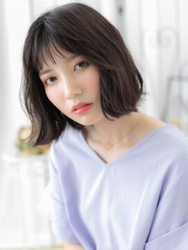 エイトサロン 八潮(8salon) 八潮/髪質改善/ヘーゼルグレージュ×切りっぱなし外ハネボブl