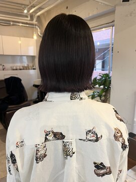 ライン(LINE) ボブ/ラベンダーカラー/暖色系カラー