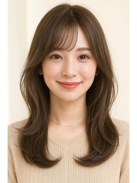 ノラ ヘアーサロン(NORA HAIR SALON) ナチュラル小顔前髪あり後れ毛サイドバング結べるボブくびれヘア