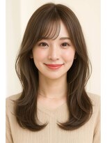 ノラ ヘアーサロン(NORA HAIR SALON) ナチュラル小顔前髪あり後れ毛サイドバング結べるボブくびれヘア