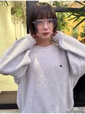ミニボブ×オリーブベージュ