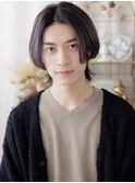 ナチュラルセンターパート小顔ハッシュカットa上尾20代30代40代