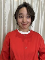 ハピネス 王寺店(Happiness)&nbsp;ニュアンス丸みショートパーマオリーブベージュ　奈良王寺