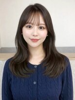 スターズレイ 本川越(STARS ray)&nbsp;韓国風 セミロング シースルーバング 透明感 艶髪 小顔