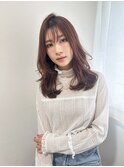 ナチュラルブラウン　ワンカール　レイヤーカット
