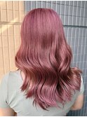 ブリーチカラー、ピンク、ハイトーン
