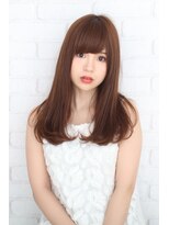 ヘア アンド ビューティー ジーン 日進店(hair&beauty geen)&nbsp;『geen』Aラインと重めバングで小顔に！人気ロングstyle