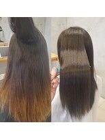 カノエ 防府田島店(canoe) 8ヵ月後の髪質改善施術変化