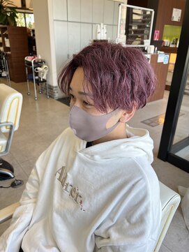 ヘアーアンドエステ ハラダ 滝ノ水店(Hair&Esthe Harada) ピンクアッシュ
