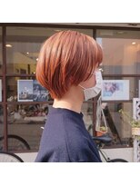 ヒカリス 東三国(HIKARIS) ハイトーンショートボブ☆耳掛けボブ☆オレンジブラウン