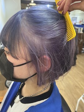 ラック 津田沼(LUCK) LUCK 透ける寒色MIXインナーカラー