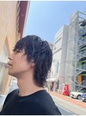 スパイラルパーマ マッシュウルフ メンズパーマ