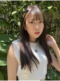 大人可愛い20代30代40代小顔ストレートロング