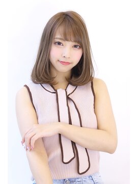 オーロ(ORO) 20代30代40代50代斜めバンググレージュカラーシルキーベージュ