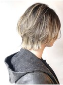 【morio原宿】バレイヤージュ ショートウルフ