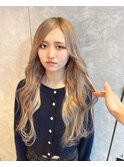 ハイトーン学生ロングプルエク相談ホワイトベージュ