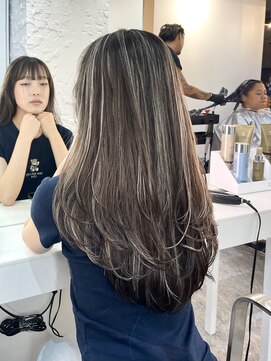 ブレンド 渋谷(BLend) 前髪アンブレラカラーこなれミディイメチェンウェーブパーマ