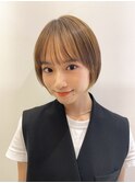 #切りっぱなしボブ #前下りボブ #顔周りレイヤー #小顔カット