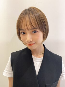 アミー 駒澤(Ammy komazawa) #切りっぱなしボブ #前下りボブ #透明感カラー #白髪染め