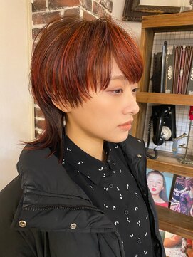 シーズ 栄(sea's) マッシュウルフ×ハイライトデザインカラー
