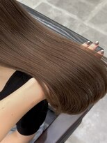 ペレ 栄 アネックス(PELE栄ANNEX) 韓国 くびれロング レイヤー ワンホンヘア 小顔前髪