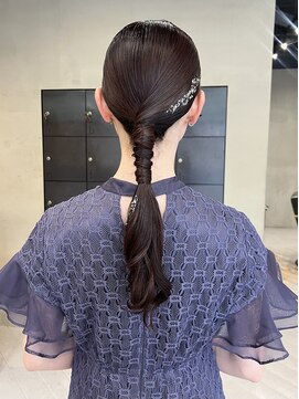 ヘアー アイス ルーチェ(HAIR ICI LUCE) お呼ばれアレンジヘアセット結婚式二次会大人可愛いタイト/今枝