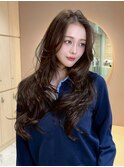 フェミニンロング×縮毛矯正髪質改善顔周りレイヤーカット[大宮
