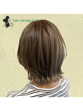 ヘアーコテージ ココ(hair cottage CoCo...) ボブレイヤー・オリーブアッシュカラー
