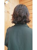小顔パーマ◎くびれレイヤーパーマ×透明感カラー