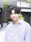 men'shair/波巻きツイストスパイラル/リバースニュアンスパーマ