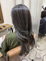 ヘアーワークスヴィクサス 諫早店(HAIR WORKS VIXUS)&nbsp;白髪ぼかしオリーブハイライトカラー