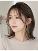 結べる長さのインナーカラーミディ