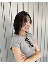 サン(SAN)&nbsp;切りっぱなしミディアム/ラベンダーダークブラウン