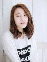 ヘアメイク ナル(hair make nalu)&nbsp;ツヤ系カラーのかきあげミックスカール