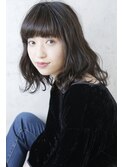 鎖骨ボブ×ダークグレー
