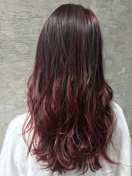 ジャム(JAM) ピンクレッドグラデーション（ブリーチ1回）