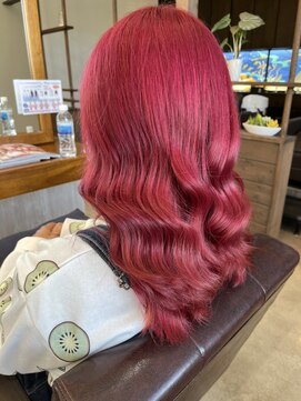 ラ メール ヘア デザイン(La mer HAIR DESIGN) レッドピンクカラー