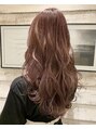 オーブ ヘアー ハカタ 博多3号店(AUBE HAIR hakata)&nbsp;ピンクベージュカラー☆とても可愛い色味ブリーチしてます!!