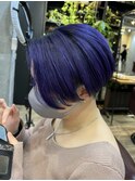 ショートボブ×ネイビーブルー【LODAT横浜】