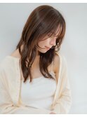 大人ガーリーレイヤーヘアモカブラウン　2