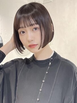 フォト 新宿(foto) 小顔黒髪オリーブグレーココアベージュボブ髪質改善ブリーチ新宿