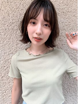 ハローバイシー 仙台(Hello by Sea) 韓国風レイヤーボブ/前髪/外ハネボブ/ベージュブラウン[仙台]